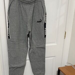 Puma Charcoal Joggers with Logo